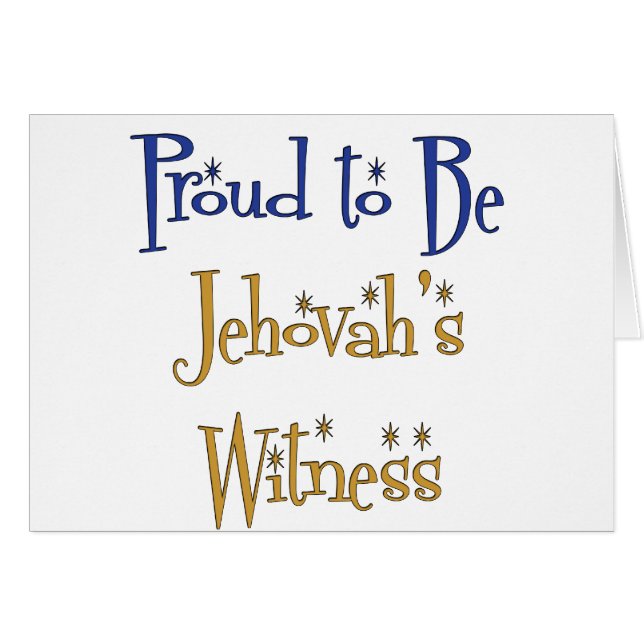 Fière d'être le témoin de Jéhovah (Devant horizontal)