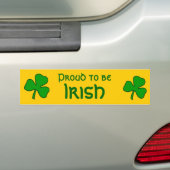 Fière d'être un Sticker Shamrock irlandais (En voiture)