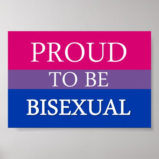 Fière d'être une affiche bisexuelle (Devant)