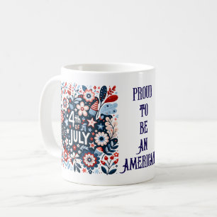 Fière d'être une Américaine - Tasse de café du 4 j
