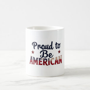 Fière d'être une tasse de café patriotique américa