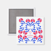 Fière Du Magnet Carré Du Patrimoine Slovène (Recto/Verso)