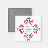 Fière Du Magnet Carré Du Patrimoine Slovène (Recto/Verso)