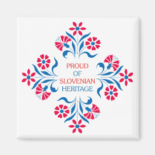 Fière Du Magnet Carré Du Patrimoine Slovène