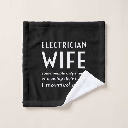 Fière Épouse Électricienne D'Une Citation Électric (Gant de toilette)