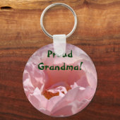 Fière grand-mère ! porte-clés Fleurs Rose Rose (Recto)