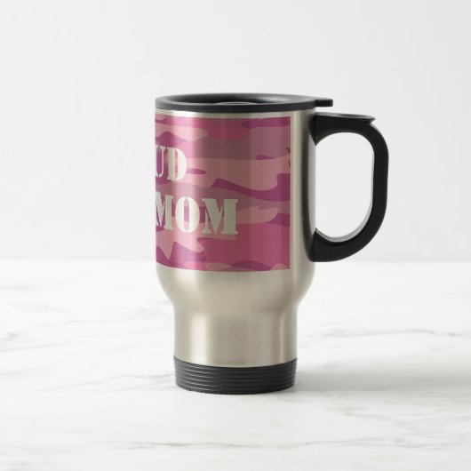 Fière maman de l'armée voyage tasse avec camo de l (Droit)