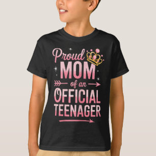 Fière maman d'un adolescent officiel T-shirt pour