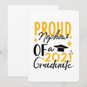 Fière Nephew d'une carte de voeux diplômée 2021 (Devant / Derrière)