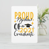 Fière Nephew d'une carte de voeux diplômée 2021 (Debout devant)