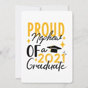 Fière Nephew d'une carte de voeux diplômée 2021