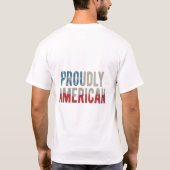 "Fièrement American T-Shirt Design - Colorful (Dos)
