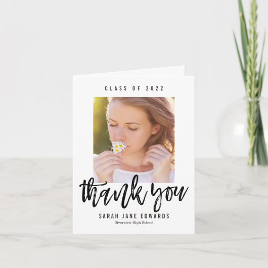 Fièrement brossé Carte de remerciements de graduat (Devant)