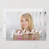 Fièrement brossé Faire-part de graduation - Blanc (Devant)