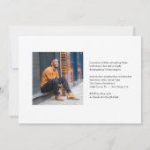 Fièrement rédigée, couleur modifiable, invitation  (Dos)