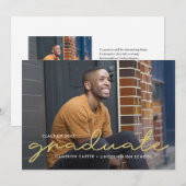 Fièrement rédigée, couleur modifiable, invitation  (Devant / Derrière)