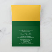 Fiers aînés faire-part de graduation vert or or (Intérieur)