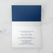 Fiers aînés Marine blanche graduation faire-part (Intérieur)