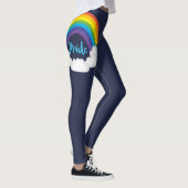Fierté arc-en-ciel Leggings de défilé bleu profond (Droite)