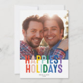 Fierté arc-en-ciel LGTBQ Joyeuses Fêtes | Carte ph (Devant)