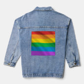 Fierté Arc-en-ciel Veste Denim - LGBTQ+ Unisex (Verso)