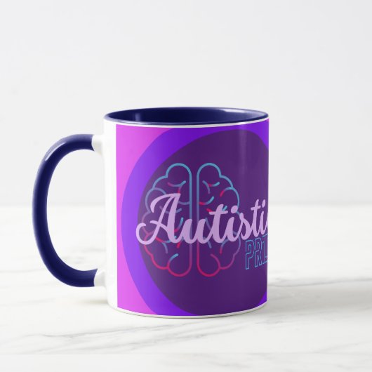 Fierté autistique Mug café Cerveau moderne (Gauche)