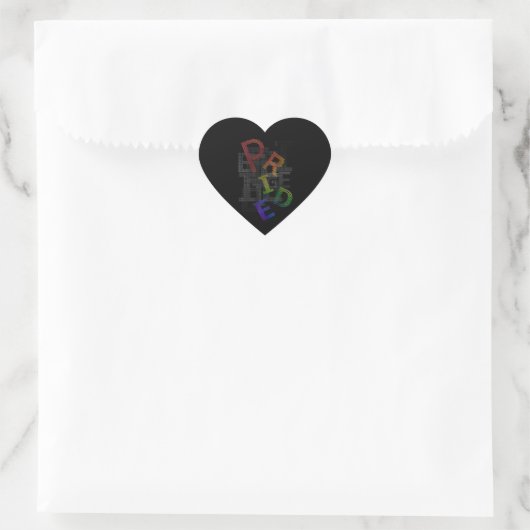 Fierté - Autocollant de texte (Sac)