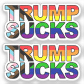 Fierté autocollant "Trump sucks" (Recto)