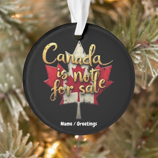 Fierté canadienne : le Canada n'est pas à vendre (Arbre)