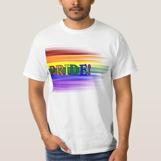 Fierté d'arc-en-ciel ! Le T-shirts des hommes (Devant)