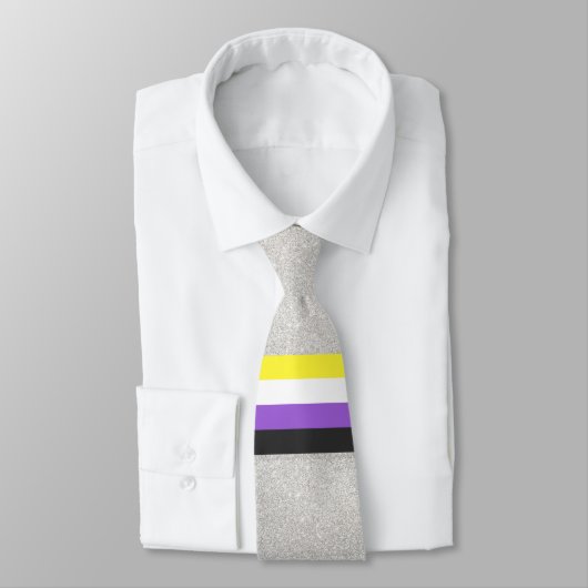 Fierté de cravate non-binaire arc-en-ciel LGBTI (Attaché)