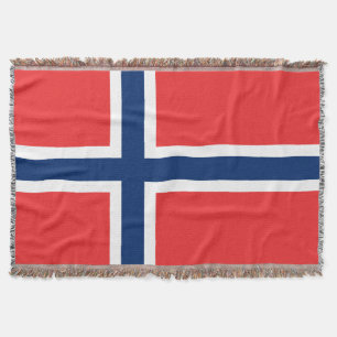 Fierté de la couverture Norvège de jet tissée