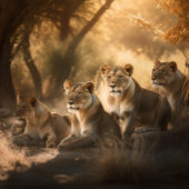 Fierté de Lion reposant dans le puzzle d'ombre