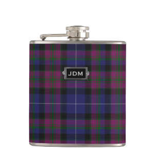 Fierté de Monogramed de flacon de plaid de tartan