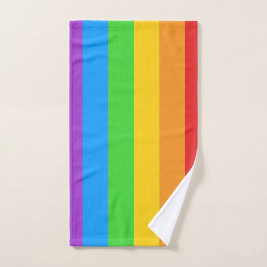 Fierté : drapeau arc-en-ciel (Serviette à main)