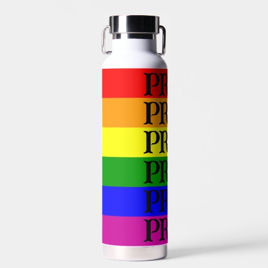 Fierté Drapeau Couleurs Bouteille d'eau (Avant)