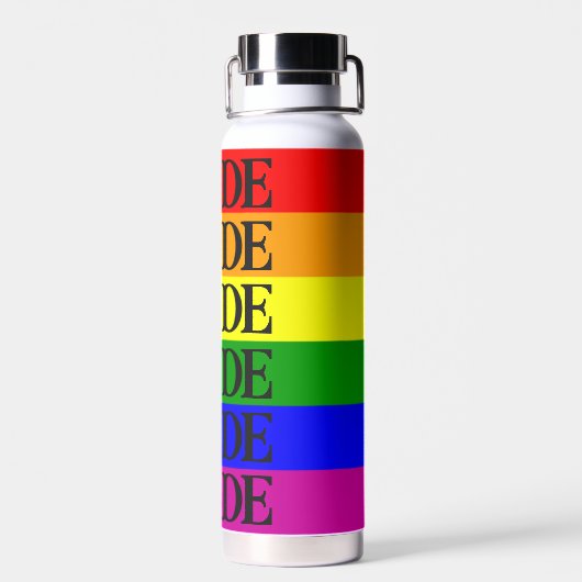 Fierté Drapeau Couleurs Bouteille d'eau (Arrière)