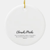 Fierté du nuage : Pryor Wild Mustang Ornement (Dos)