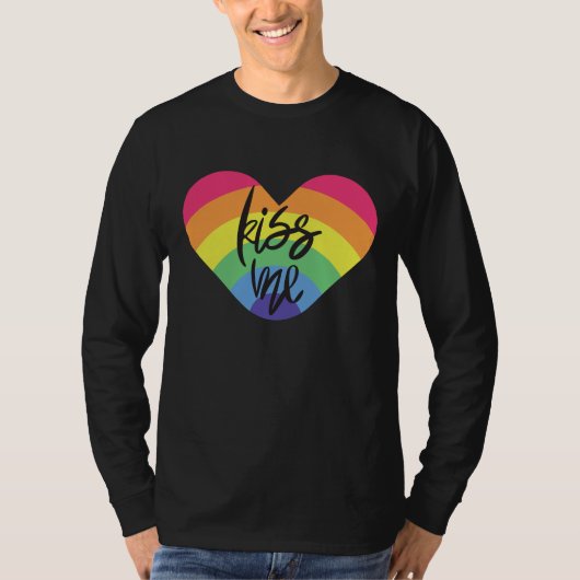 Fierté - embrasse-moi. L'amour est juste. T-shirt (Devant)