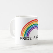 Fierté est Power LGBTQ+ Rainbow Mug (Devant gauche)