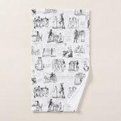 Fierté et préjugé Citations de toile blanche noire (Serviette à main)
