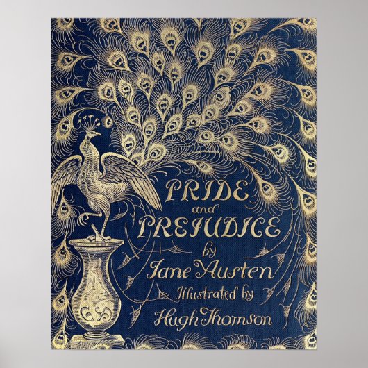 Fierté et préjugé Poster de couverture antique 16" (Devant)