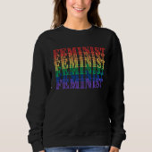 fierté féministe sweatshirt arc-en-ciel (Devant)