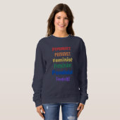 fierté féministe sweatshirt arc-en-ciel (Devant entier)