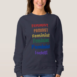 fierté féministe sweatshirt arc-en-ciel