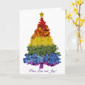 Fierté Fleurs arbre de Noël Carte de voeux de Noël (Fleur jaune)