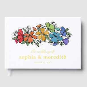 Fierté Fleurs arc-en-ciel Mariage Gold LGBTQ