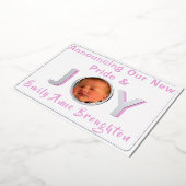 Fierté & Joy Foil Faire-part de naissance (Rotation)