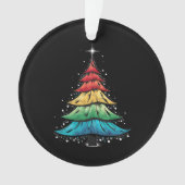 Fierté LGBTQ Arc-en-ciel Drapeau Gay Arbre de Noël (devant)