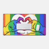 Fierté LGBTQ Coeur arc-en-ciel Soyez différent Soy (Clavier et souris)
